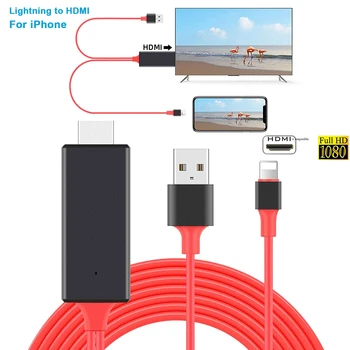 Munja na HDMI Kabel adapter za iPhone, iPad, 1080p HDTV, AV Kabel za iPhone 12/11/XS/X/8/7 na tv Projektor Monitor
