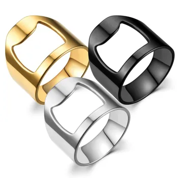 Muški Prsten od Nehrđajućeg Čelika Prsten za Poklopca Boce Piva, Cool Prsten za Mlade, Prstenje na Фаланге, Pečatni prsten, Ženski Par, Trend 2021, Skup