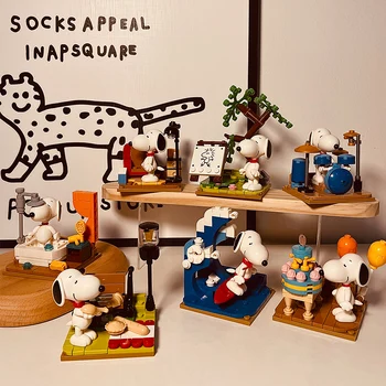 Nova Serija Kawaii Snoopy Crtić Kutija sa iznenađenje, Kućni Ukrasi, Slatka Montažnih Građevinskih Blokova, Igračke za Djecu, Poklone