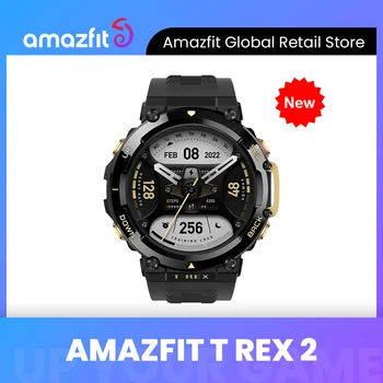 Novi Pametni sat Amazfit T Rex 2 s vanjskim GPS-uređaj T-Rex 2, dual-band Uvoz rute, 150 + Ugrađen sportskih profila, Pametni sat za Android i iOS