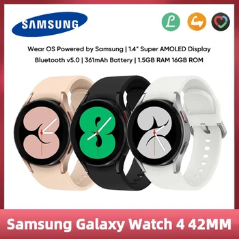 Originalni Samsung Galaxy Watch 4 Bluetooth SM-R870 42 mm NFC AMOLED Zaslon Za mjerenje krvnog tlaka, R870 44 mm Smartwatch GT3