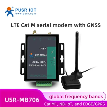 PUSR RS232/RS485 Serijski Industrijski Mobilni modem Globalna frekvencija LTE Cat M Modem s GNSS i utor za SIM karticu USR-MB706