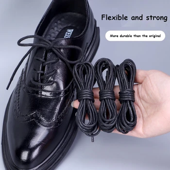 Pamučne Вощеные vezice za cipele, Okrugle Kožne Vezice za Cipele Oxford, Vodootporan Vezice 60/80/100/120/140/180 cm, pojedinačno pakiranje