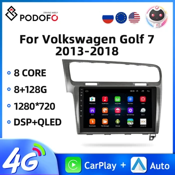 Podofo 2Din Android Auto Radio Za Volkswagen Golf 7 2013-2018 10,1 