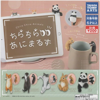 Pravi kapsula гашапон igračke slatka kawai Чира Чира životinje corgi vidra mačka zec panda Objesiti na čaše, staklene figurice