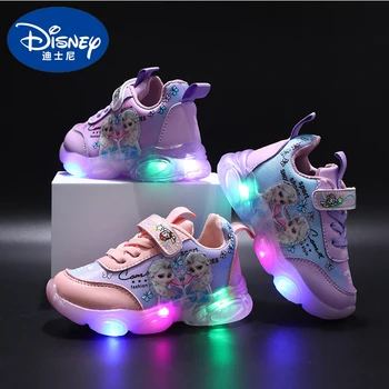 Princeza Elsa casual cipele Disney Frozen novi crtani dječje led светоизлучающая cipele tenisice za djevojčice poklon na dan rođenja djeteta