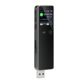 Profesionalni digitalni diktafon V33 1536kpbs s jednom tipkom za snimanje Buke Diktafon USB 2.0 Priključak