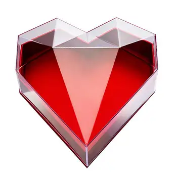 Prozirna Kutija za Boje u obliku srca, Akril Kutija za Pakiranje Boja Ruža za Valentinovo
