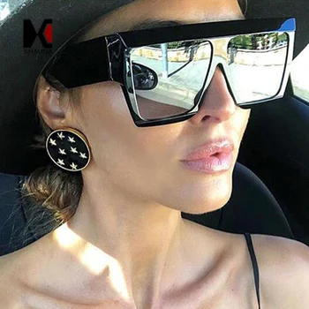SHAUNA Oversize Ženske Trg Sunčane Naočale Ins Popularni Retro Muška Nijanse