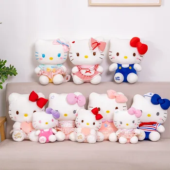 Sanrio Prirodni Hello Kitty Lutka, Lutka Hello Kitty, Mačka Hello Kitty, Hello Kitty Lutka, Pliš Igračke, Lutke za djevojčice, od samta Lutka hello kitty