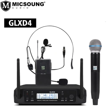Shure GLXD4 BETA 58A Digitalna Vokalna Bežični Sustav Dual-channel Ručni Mikrofon Sa Podesivim Frekvencije Mikrofona za Scenskog Govora
