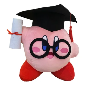 Slatka Crtani Anime Zvijezda Kirby Pliš Igračku Veliki Ružičasti Kirby ph.d. Šešir Diplomski Crtani Zvijezda Kirby Mekana Lutka Poklon Za Djevojčice