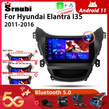 Srnubi Android 11,0 Auto Radio Za Hyundai Elantra 2011-2016 Media Player 2Din 4G GPS Navigacija Carplay DVD Multimedijski uređaj