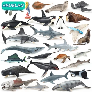 TOPLA Morska Život Životinje Мегалодон Delfin Padine kitopsina Model Figure Ocean Akvarij Mali Edukativne Igračke za djecu