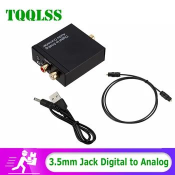 TQQLSS USB DAC 3,5 mm Priključak za Digitalno-Analogni Audio Toslink Koaksijalni Optički Digitalno-Analogni Stereo RCA Audio Converter