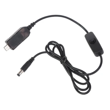 Tip C USB C od 5 do 12 U 6 W Tip C do 5,5x2,1 mm Kabel Napajanja s Prekidačem za uključivanje/isključivanje za Wi-Fi Router/Modem DVR Zvučnik CCTV