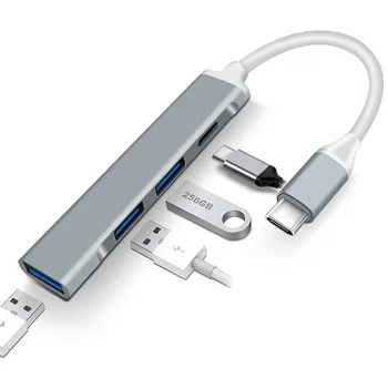 USB C Hub USB 3.0 Hub 4 Port USB Razdjelnik velike brzine OTG Adapter za Proširenje Prijenosna Za Računala Macbook Pro Air USB Hub C