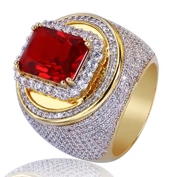 Vjenčano Prstenje za Žene Vjenčani Prsten, Zlatne Boje Femme Muški Dar Veliki AAA CZ Kamen Prsten velike veličine Nakit