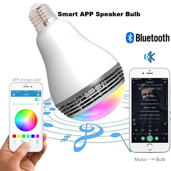 Wifi Led Žarulja Zvučnik Bluetooth Zvučnici E27 Žarulja S Podesivim Ona Žarulja RGB Music Player Promjena Boje Za Domaće Odmor