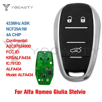 YOCASTY KR5ALFA434 A2C97634900 ALFA434 Бесключевой Pametni ključ 433 Mhz Privjesku Za 2015 2017 2019 2020 Alfa Romeo Giulia Stelvio