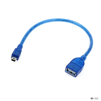 Za USB 2.0 Ženski na Mini USB Muški Adapter Kabel 5 P OTG V3 Priključak Kabel Za Prijenos Podataka Za Auto Audio Tableta MP3 MP4 рупорный zvučnik