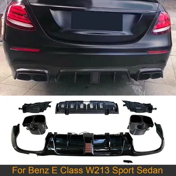 Za W213 Difuzor stražnjeg Branika za Usne sa Savjete Ispušnih plinova za Mercedes Benz E Klasa W213 Sportski Sedan 2017-2020 Difuzor stražnjeg Branika PP