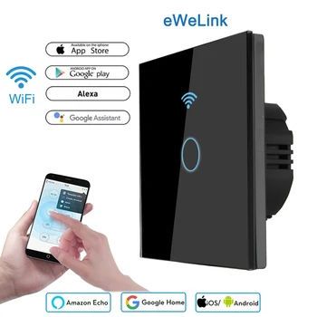 Zidni Pametni Prekidač za Wi-Fi Za Android i IOS EU Standard 1 2 3 Banda 1 Način Kako se PROGRAM Daljinsko Upravljanje Prekidači za Svjetlo
