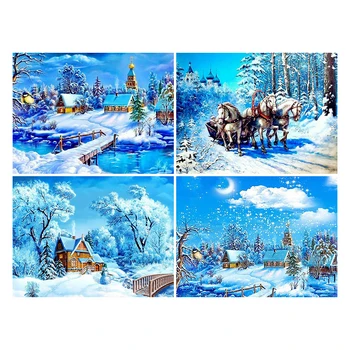 Zimi Na red Pribor za diamond slikarstva Snijeg Ukrasne Slike Slike Dijamanti 5d Brza Dostava Mozaik Vez