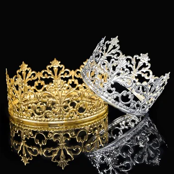 Zlatni Luč Boja Krune Torta Topper Plastične Ukrase Za Kosu Princeza Elegantan Vjenčanje Je Dan Rođenja Peciva Torta Dekor Večernje Pribor