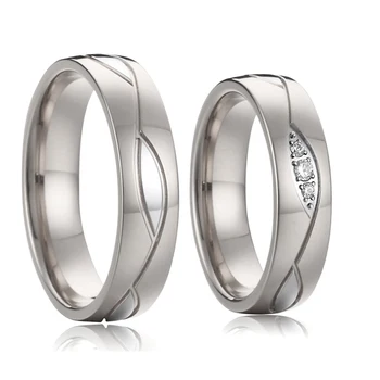 vjenčano prstenje za parove, ljubavnike, godišnjicu saveza, gospodo srebrni prsten za žene, nakit od nehrđajućeg čelika 925 sterling