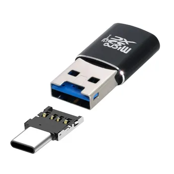 Čitač memorijskih kartica CYDZJimier USB 3.0 Micro SD SDXC TF adapter Micro Type-C, USB-C OTG za Tablet telefona