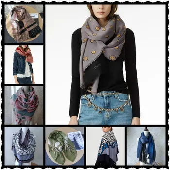 Ženski talijanski modni veliki kvadratni šal sa po cijeloj površini, šarene prozračni marama, šal, svilene šalove, hit prodaja, ženske marame 11